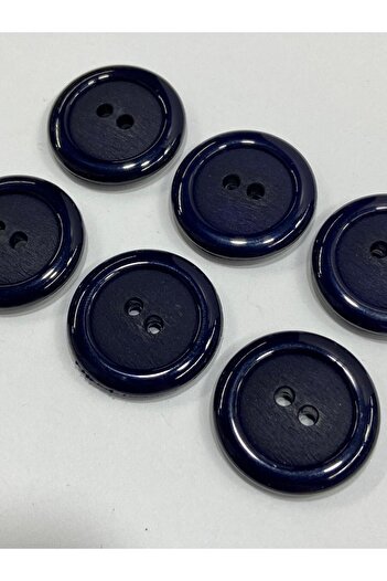 karantuhafiye Navy Blue Set of 6 Italian Button Coat Coat Button - 3 cm (M46690)