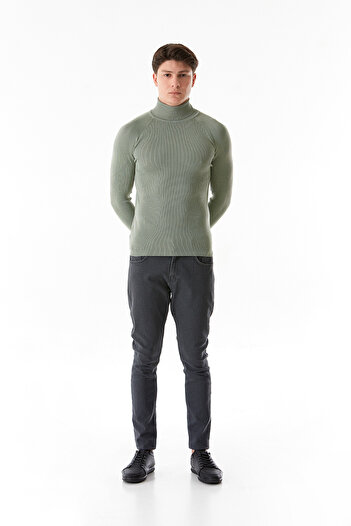 Fulla Moda Basic Balıkçı Yaka Triko Kazak