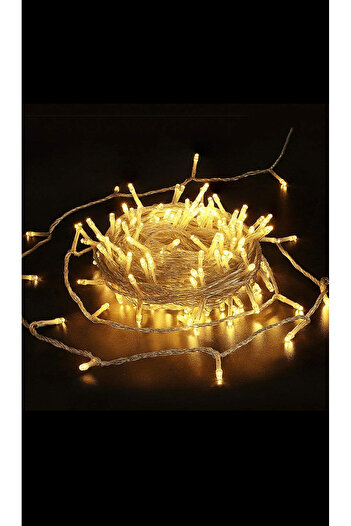 Coverzone 10 metri cu mufă Lumină LED galbenă Crăciun Pom de Anul Nou Bec LED Pin Pom Balcon Decor pentru hol