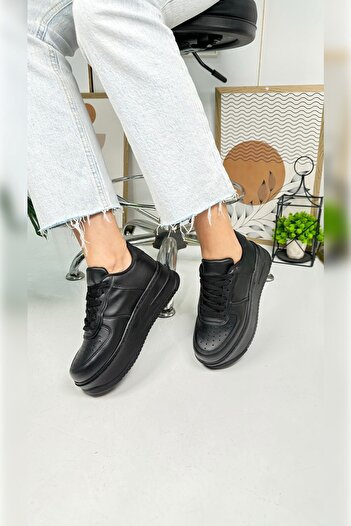 İmerShoes Daily Women's Sneaker Lace-up Light Thick High-Sole Walking Breathable Sports Shoes 451