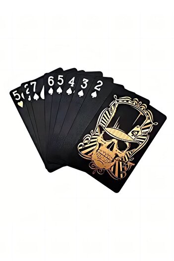 Weather Forecast Black Skull Playing Card Plastic Waterproof Playing Card Gin679Sy