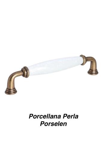 Porcellana Perla 12.8cm Porcelain Furniture Handle - Cabinet Drawer and Door Handle Ruby128Mm-Stk0815