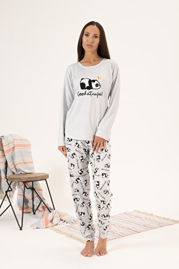 REMSA Gray Thermal Women's Pajama Set - 24486