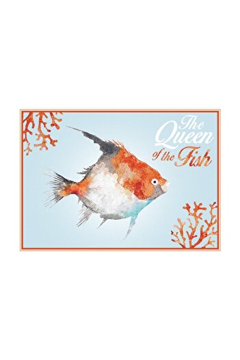 Funny Design Keyif Tray Knee Cushion-red Fish