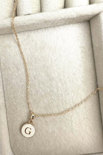 Modex Gold Enamel Letter Necklace
