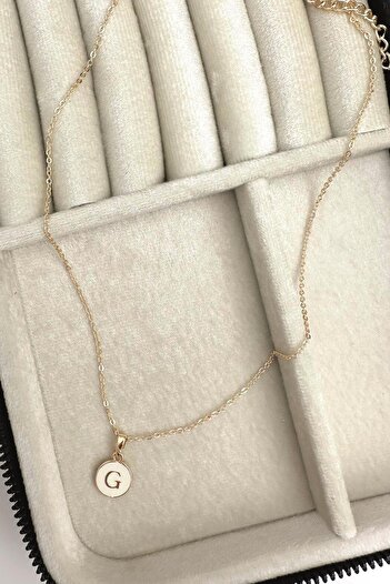 Modex Gold Enamel Letter Necklace