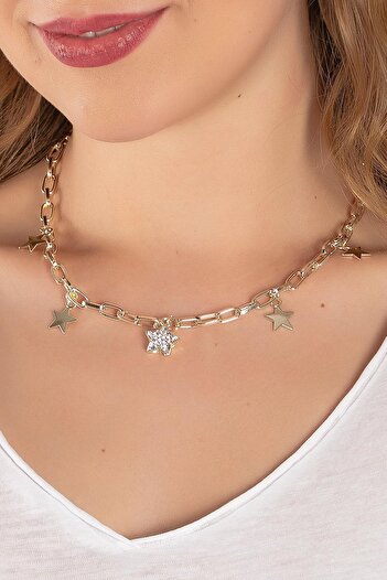 Modex Gold Yellow Star Figure Necklace