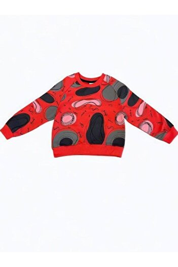 Zekids Girl's Geometric Pattern Printed 2 Thread Tracksuit Set