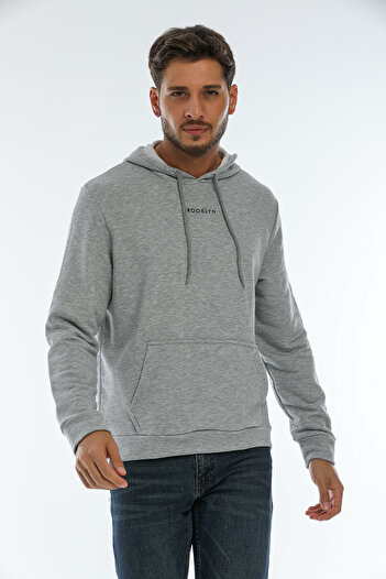 Superlife Men's Hooded Regular Fit Brooklyn Printed Thin Sweatshirt Spr22sw161