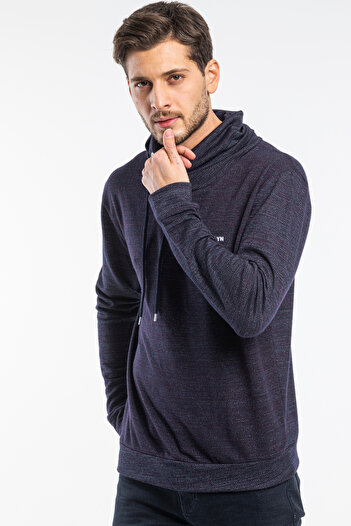 Superlife Süperlife Erkek Şal Yaka Regular Fit İnce Sweatshirt SPR 20K43