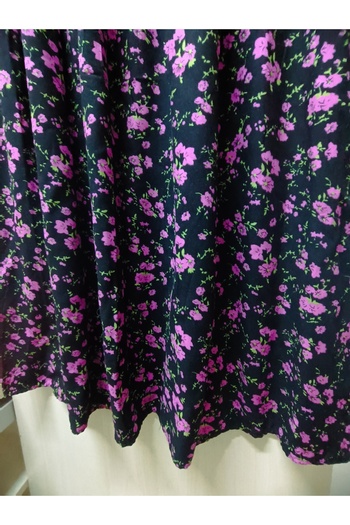 hoaryage Fusta de mama lungime maxi din tesatura de viscoza cu model cu talie elastica