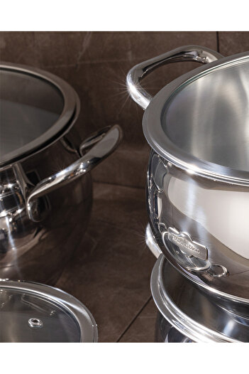 Madame Coco Vera Steel Pot Set - 8 Pieces
