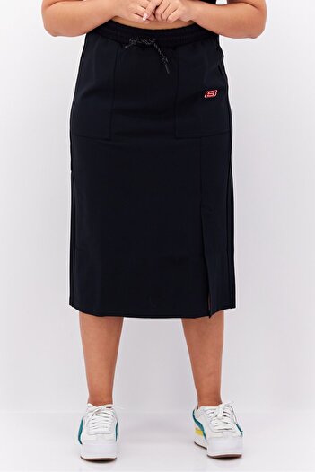 SKECHERS Women Sportwear Fit Brand Logo Outdoor Skirt, Black