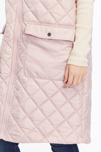 sehatex Women's Zipper Detailed Long Quilted Vest