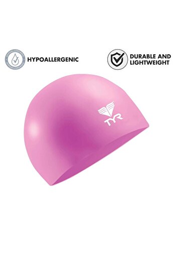 TYR Wrinkle Free Junior Silicone Cap | One Size | Swimming Cap | Kids Swim Gear