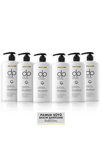 dp Daily Perfection 800 ml Cotton Milk Shampoo - 6 Pieces