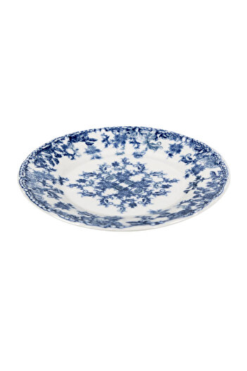 porselenden Blue Dream 6 Adet 19 Cm Porselen Mavi Klasik Pasta Tatlı Tabağı Servis Seti