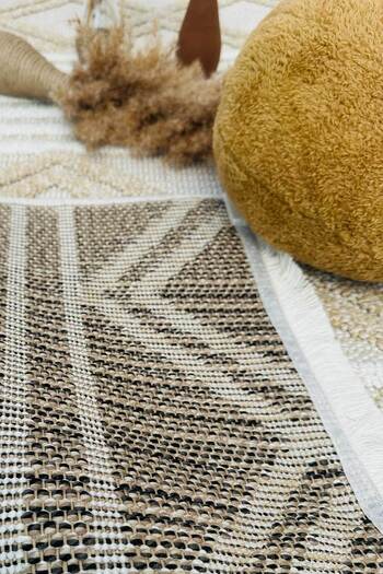 Decomia Home Olivia Dokuma Bukleli İskandinav Krem Bej Salon Halısı Mutfak Halısı Yolluk