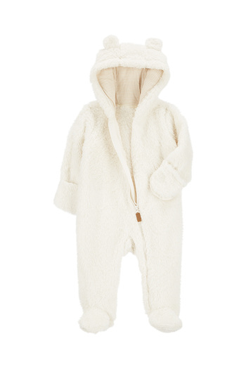 Carter's Baby Long Sleeve Jumpsuit - Sherpa Cream