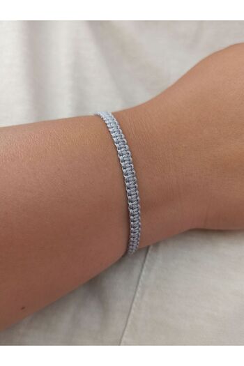 TREND Unisex Knitted Gray Macrame String Bracelet, Friend Bracelet, Gift Bracelet