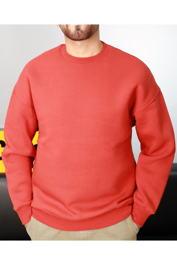 AMAZING CRASH Світшот Koyu camel Unisex Basic Bisiklet Yaka Oversize