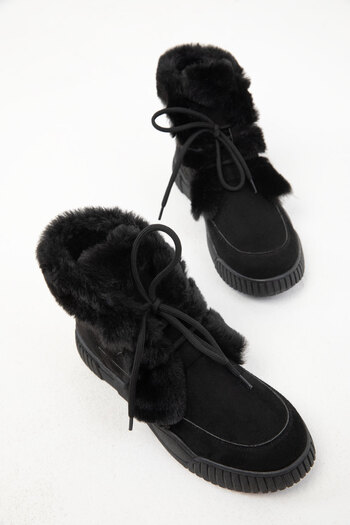 SOHO 20084 Model Suede Μαύρες γυναικείες μπότες και μποτάκια