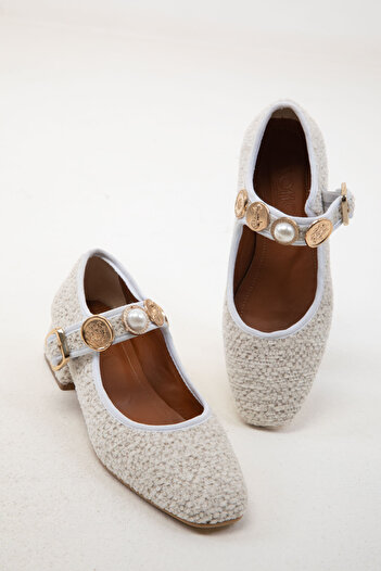 SOHO 20122 Model Beige Women's Classic Heeled Shoes