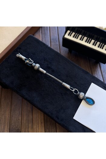 dergah tesbih Silver Kazaziye Whips with Turquoise Stones