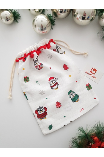 ilkimbebe New Year's Penguin Pompom Baby-Child Care Pouch