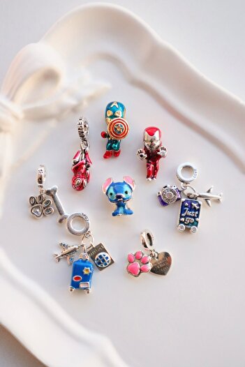 EFBUTİK Clip-On Bracelet Marvel Captain America Charm