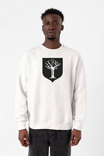 Tshirthane GOT House Forrester Beyaz Erkek 2ip Світшот