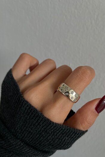 Lavian Accessories Zirkon Taşlı Kalın Gold Yüzük