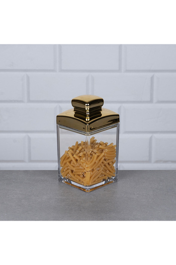 Hinora 16X8X8Cm 500 ml Capacity Acrylic Gold Spice Rack Small Size Single