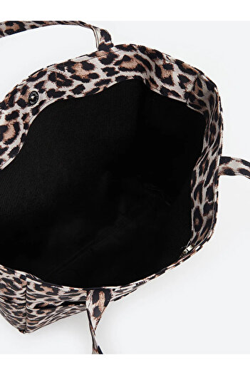 LC Waikiki LCW ACCESSORIES Kahverengi Leopar Desenli Kadın Omuz Çantas