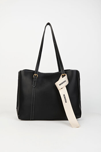 Vivaq Women's Black Medium Compartment Faux Leather Medium Size Snap Fastener and Zipper Closure Handbag and Shoulder Bag