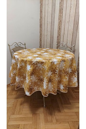 gonk Round,Christmas Patterned,Duck (Liquid Protective,Stain-Protective) Fabric,Tablecloth