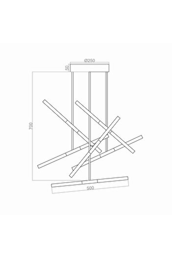 voxlamp lighting solutions Sarkıt Led Avize Paris Akrlik Borulu