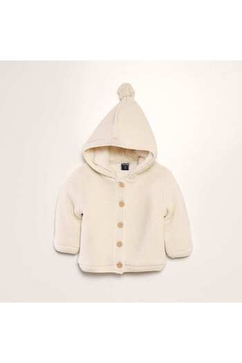KIABI Sherpa-lined hoodie WHITE