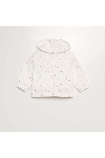 KIABI Warm zip-up hoodie WHITE
