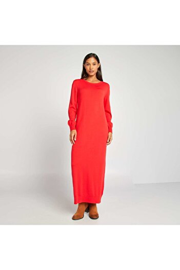 KIABI Knit sweater dress RED