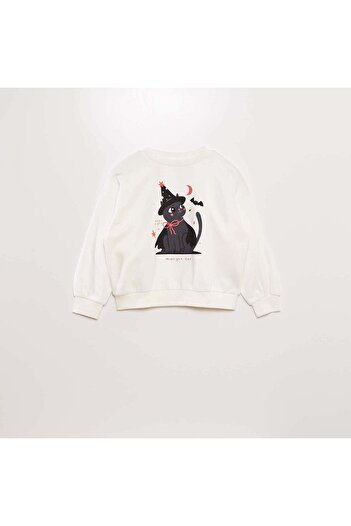 KIABI Printed sweatshirt - Halloween WHITE