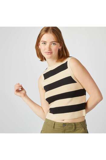 KIABI Knit tank top WHITE