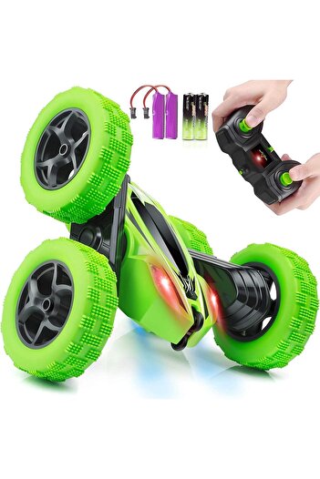 COOYA RC Cars Stunt Car Toy, 4WD 2.4Ghz Double Sided 360° Rotating RC Car with Headlights