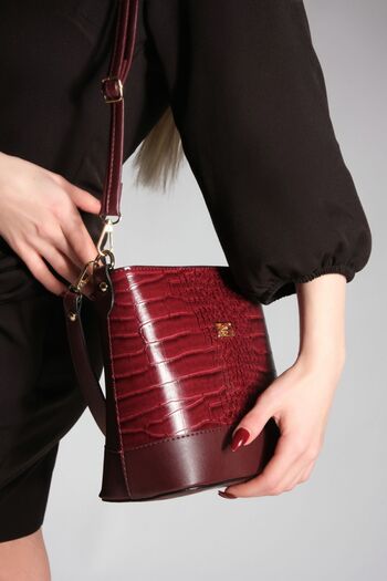 Marjin Women's Shoulder Bag Vesla Claret Red