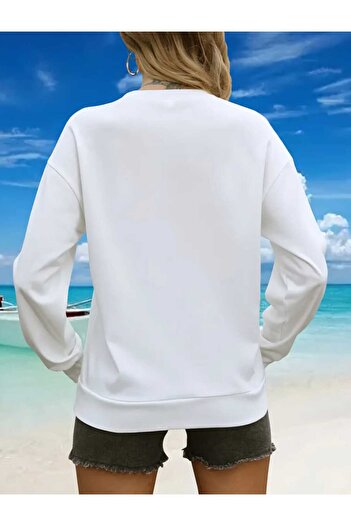 New Shine Унісекс 2ip Шардон HE LOVE з принтом Sax Oversize Sweatshirt