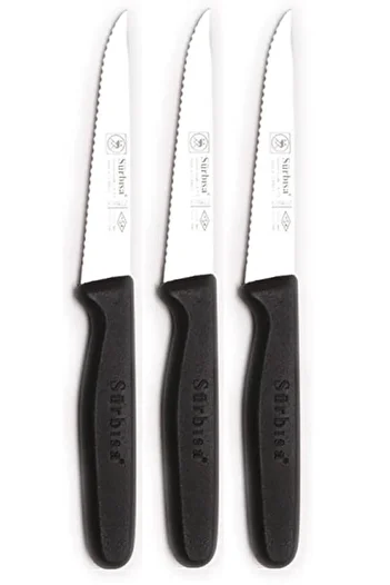 Sürbisa Ferret Black Laser Sharpening Vegetable and Fruit Knife - 3 Pieces 61004-Lz