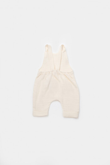 BabyCosy Summer Jumpsuit With Long Muslin Pants, Ecru