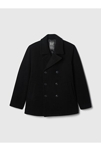 GAP Erkek Lacivert Yün karışımlı peacoat