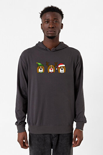 Tshirthane 3 Wise Beagles Фума Чоловічий капюшон 2ip Різдво