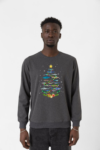 Tshirthane Світшот Shark Christmas Tree Füme Erkek 2ip